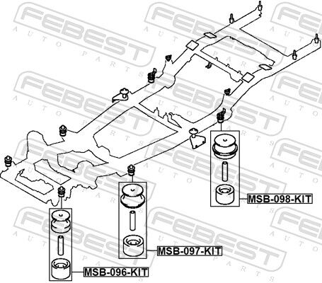 Febest Lagerung, Fahrzeugrahmen Msb-098-Kit Für Mitsubishi