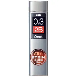 Pentel Fallminen 2B 0.3 mm schwarz