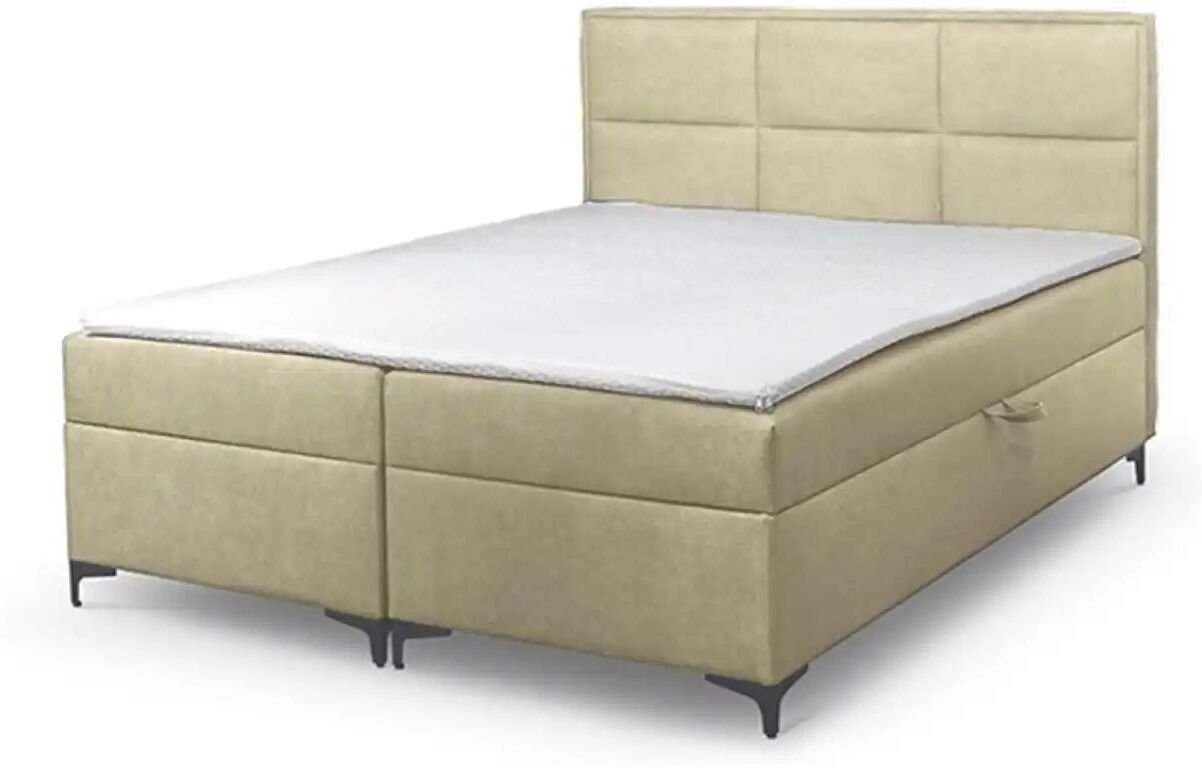 Höffner Boxbett mit Bettkasten Vaduz ¦ beige ¦ Maße (cm): B: 180 H: 110