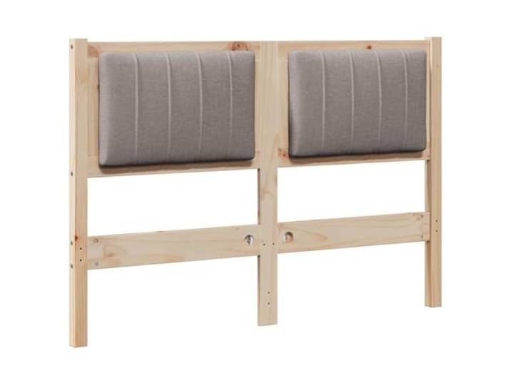 Makastle Gepolstertes Kopfteil Braun Kiefer 125,5x85,5 cm Massives Kiefernholz