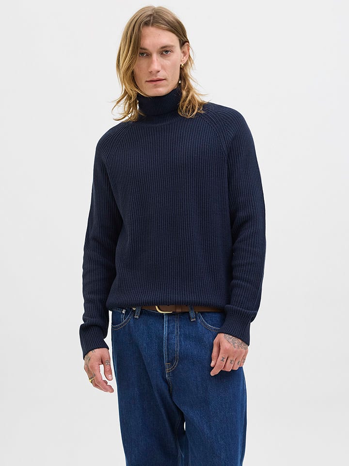 Jack & Jones Rollkragenpullover in Dunkelblau - XL