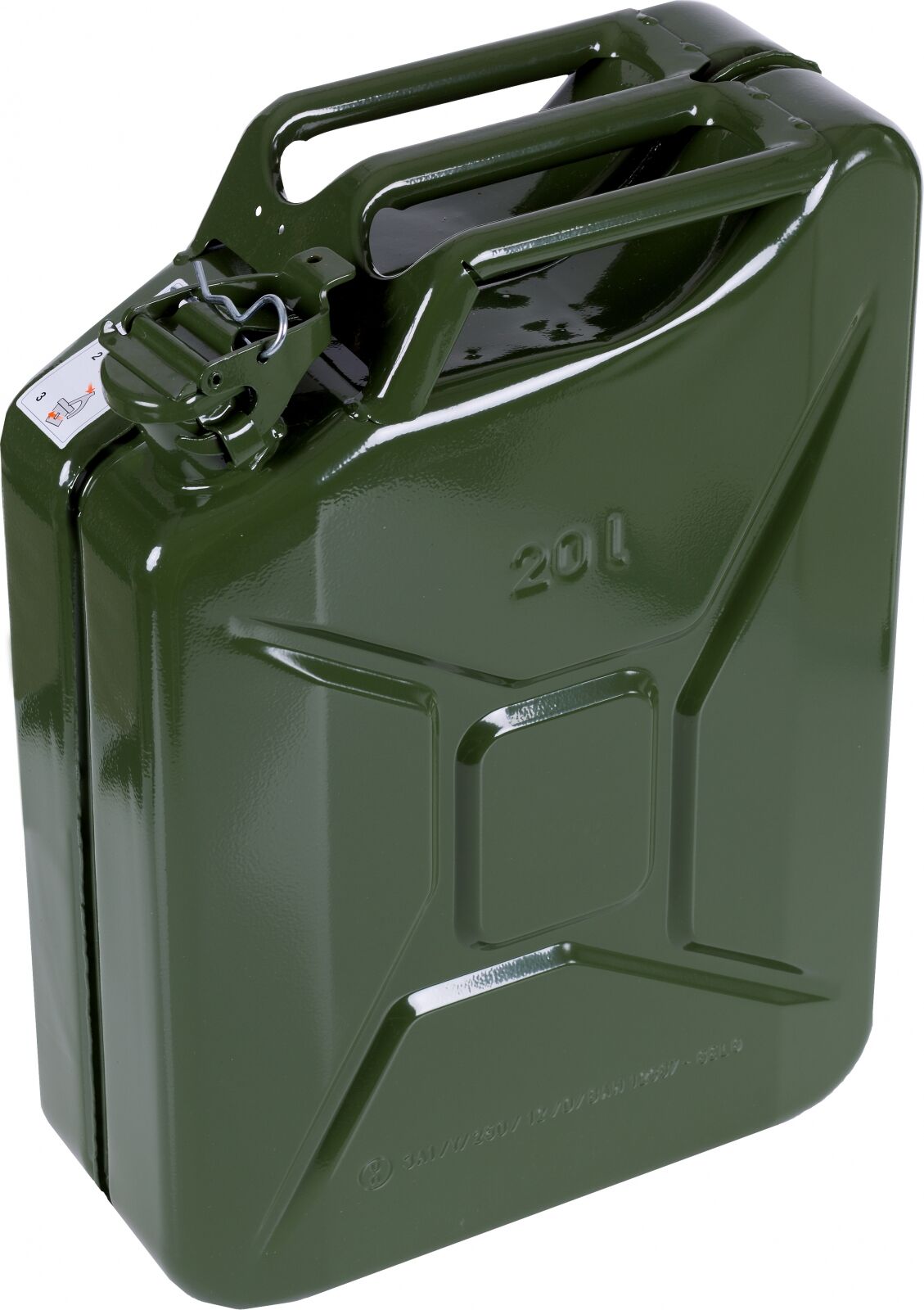 HP Autozubehör Kanister Kraftstoff Benzinkanister 20 Liter Stahlblech Olivgrün 10127