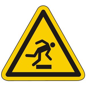 Abtec Hinweisschild ISO 7010 W007, Folie, 20 cm, Warnzeichen, Stolpergefahr