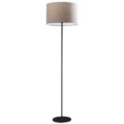 ROSSINI ILLUMINAZIONE Vivien Black Stehleuchte – Stehleuchte mit elfenbeinfarbenem zylindrischen Lampenschirm, E27-Anschluss, Leistung 75 W, IP20 Grad, Höhe 48 cm – Rossini
