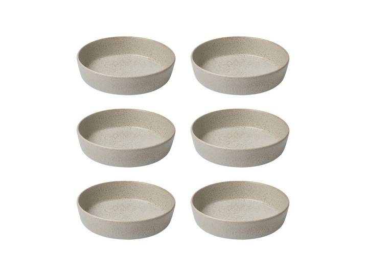 Aida Suppentellerset Raw, Beige, Keramik, 6-teilig, rund, 4.5 cm, lebensmittelecht, Geschirr, Teller, Teller-Sets