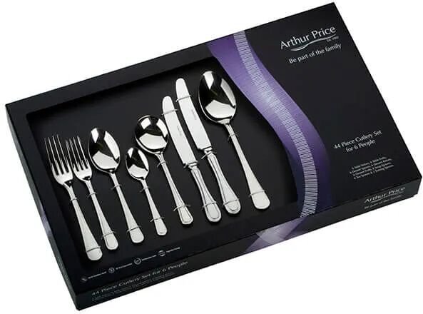 Arthur Price Classic Britannia 44 Piece Cutlery Set