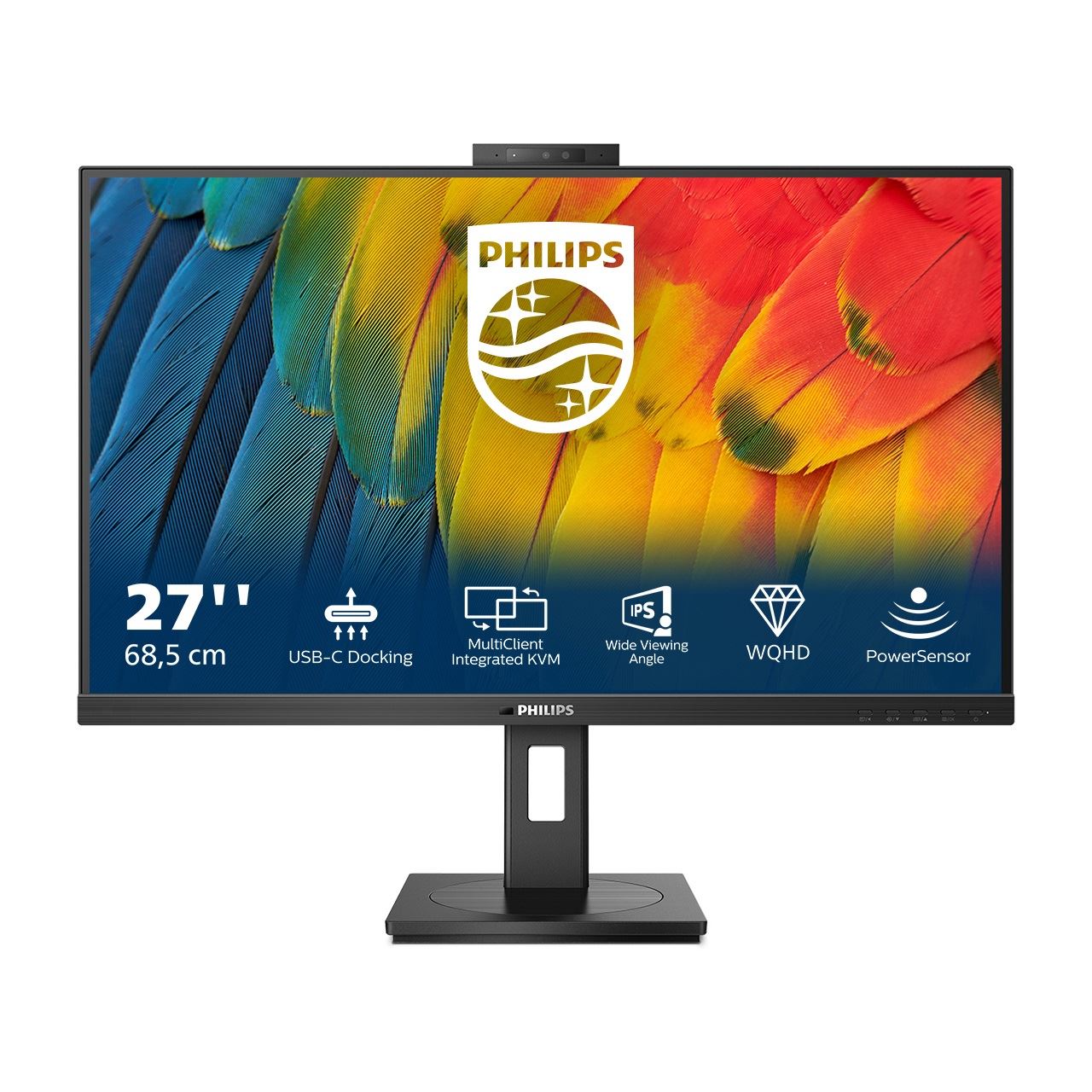 27" (68,58cm) Philips 5000er Serie 27B1U5601H schwarz 2560x1440 1xUSB-Typ-C / 1xDisplayPort 1.4 / 1xHDMI