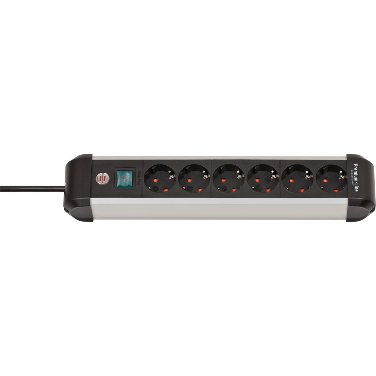 3.00m Brennenstuhl Strom Steckdosenleiste Premium-Alu-Line Schwarz 6 (1391030600)