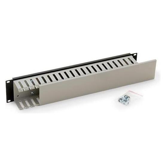 Triton RAC-VP-X04-A1 - Einseitiger 19-Zoll-Kunststoffkabelkanal, 2 HE (RAC-VP-X04-A1)