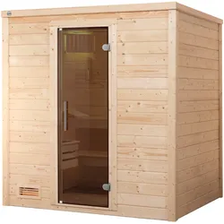 Weka Premium Massivholzsauna Bergen 1 Ohne Ofen - Ganzglastür