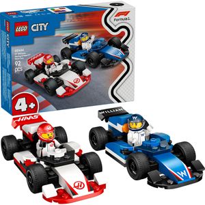 LEGO City 60464 F1 Williams Racing und Haas F1 Rennautos, ab 4 Jahre, 92 Teile