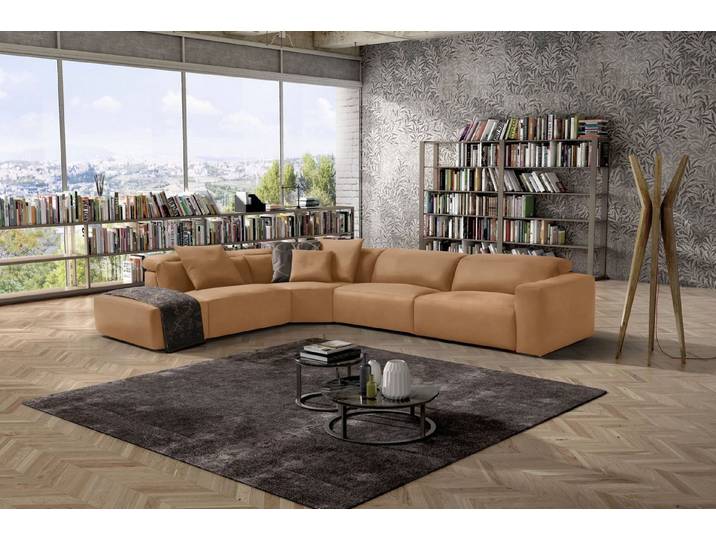 Egoitaliano Ecksofa Beverly, extravangantes Designsofa mit erstklassigem Sitzkomfort, wahlweise mit elektrischer Relaxfunktion, Kopfteilverstellung