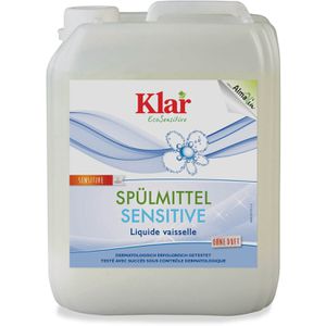 Klar Spülmittel EcoSensitive, ohne Duftstoffe, Konzentrat, biologisch abbaubar, extrem ergiebig, Kanister, 5 Liter
