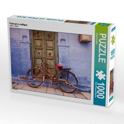 CALVENDO Puzzle Fahrrad in Jodhpur | 1000 Teile Lege-Größe 64x48cm Foto-Puzzle für glückliche Stunden