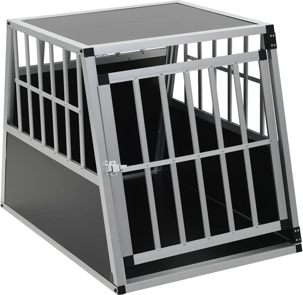 vidaXL Jaula de perro con puerta única 65x91x69,5 cm Plateado