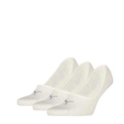 Füßlinge PUMA "PUMA UNISEX FOOTIE 3P", Herren, Gr. 39-42, weiß (oatmeal), Baumwollmischung, elastisch, Socken, NoShow Socks, atmungsaktiv, elastisches Bündchen