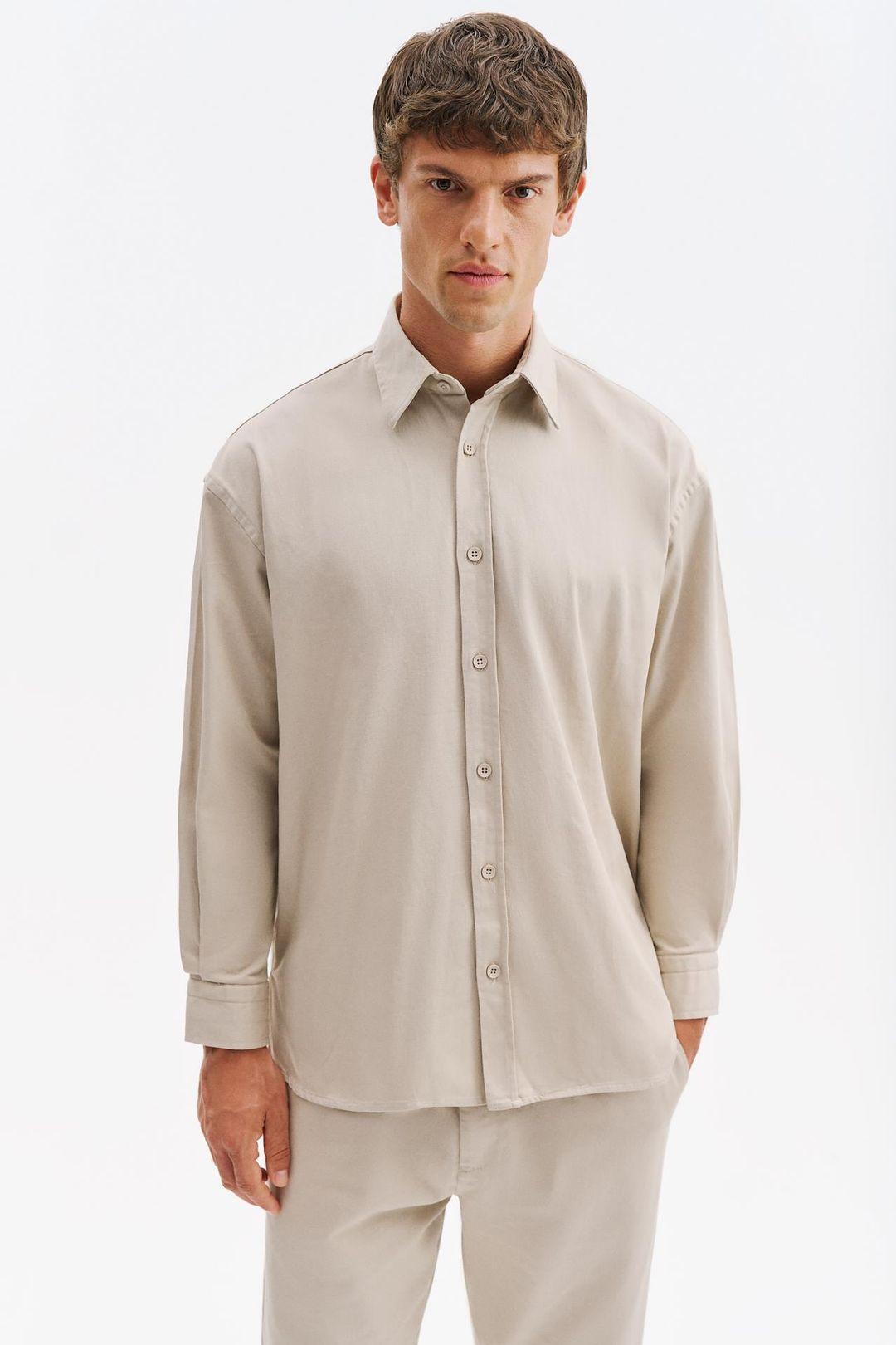 Herren Baumwolle Lycra Shirt