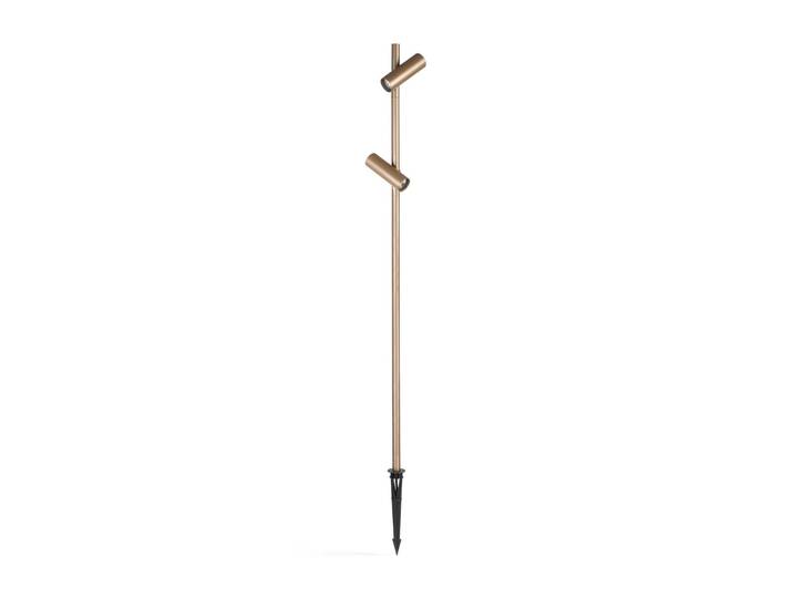 LEDS-C4 LED-Erdspießstrahler Juncus 2, 2.700 K, braun, braun / rost, Aluminium, Modern