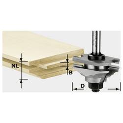 Festool 490643 Profilfräser Hartmetall Länge 20 mm Produktabmessung, Ø 46 mm Arbeits-Länge 20 mm Schaftdurchmesser 8 mm