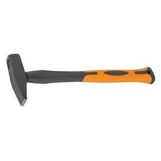 Bradas Schlosserhammer, 200 g, anthrazit/orange Stiel aus Fiberglas, Stielbeschichtung aus rutschfestem TP (200 g) (DIY-HF1020)