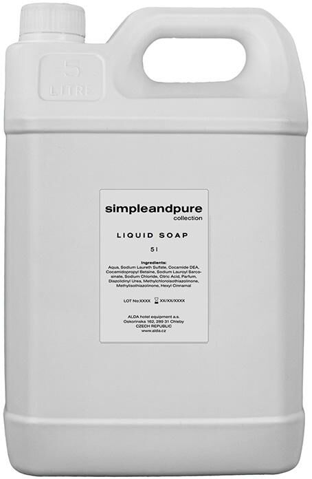 Tirolix Tanica di ricarica di sapone liquido 5 l Simple and Pure