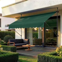 Klemmmarkise Stem 400x120x220-309 cm Dunkelgrün [pro.tec]
