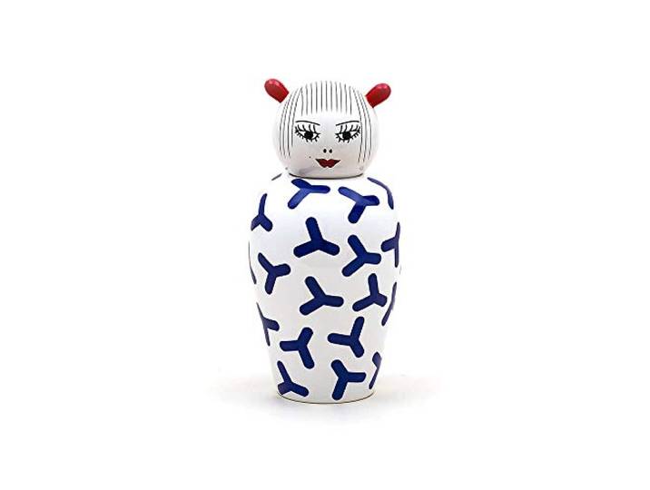 SELETTI Canopie Zoe Vase Bleu avec Couvercle