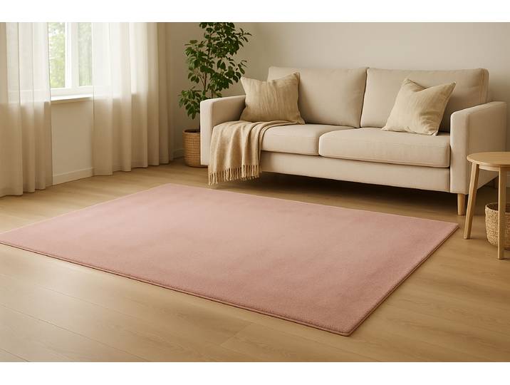Tapis à poils longs Cross 425 120 x 170cm Rose foncé/Rose