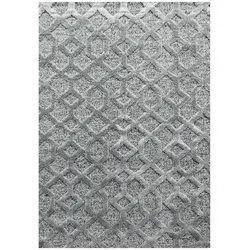 Carpetsale24 Teppich 160x230 cm Grau, Hochflor Wohnzimmer Teppich, Weich & Flauschig, Skandinavisch Boho Stil, Langflor Shaggy, Skandi Design