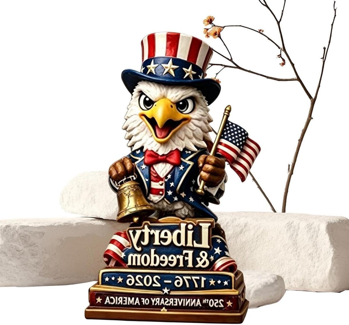 Adelaar Beeldje Patriottische Decoratie Symbool voor Vrijheid en Moed Hoogte: 155 cm