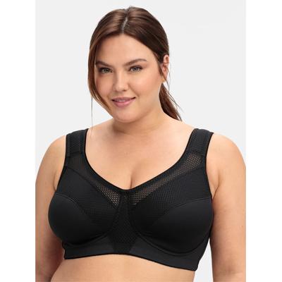 Sport-BH SHEEGO, Damen, Gr. 105, Cup E, schwarz, 90% Polyester, 10% Elasthan, BHs Sport-BH