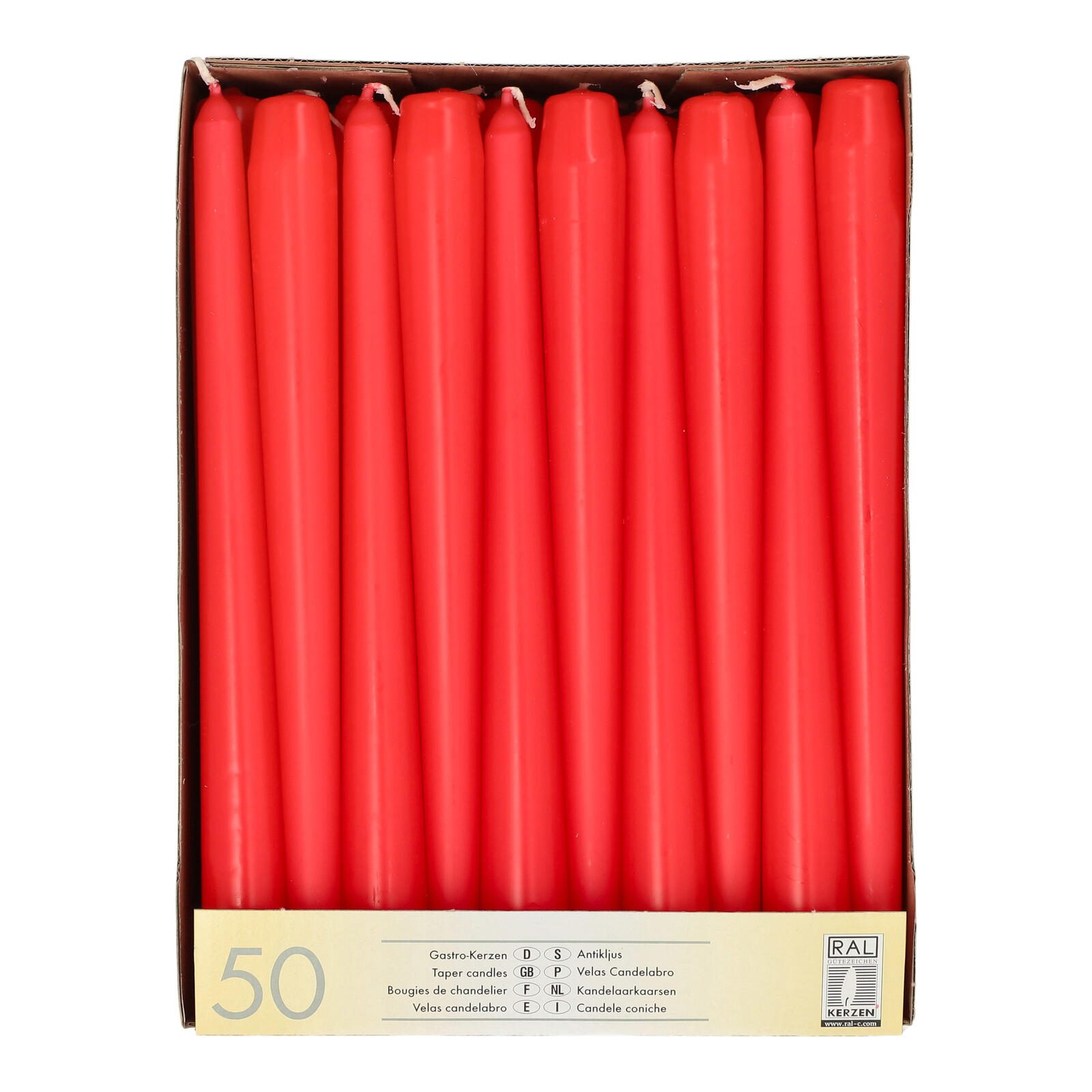 STARPAK PAPSTAR Kerzen 25 cm rot 17960