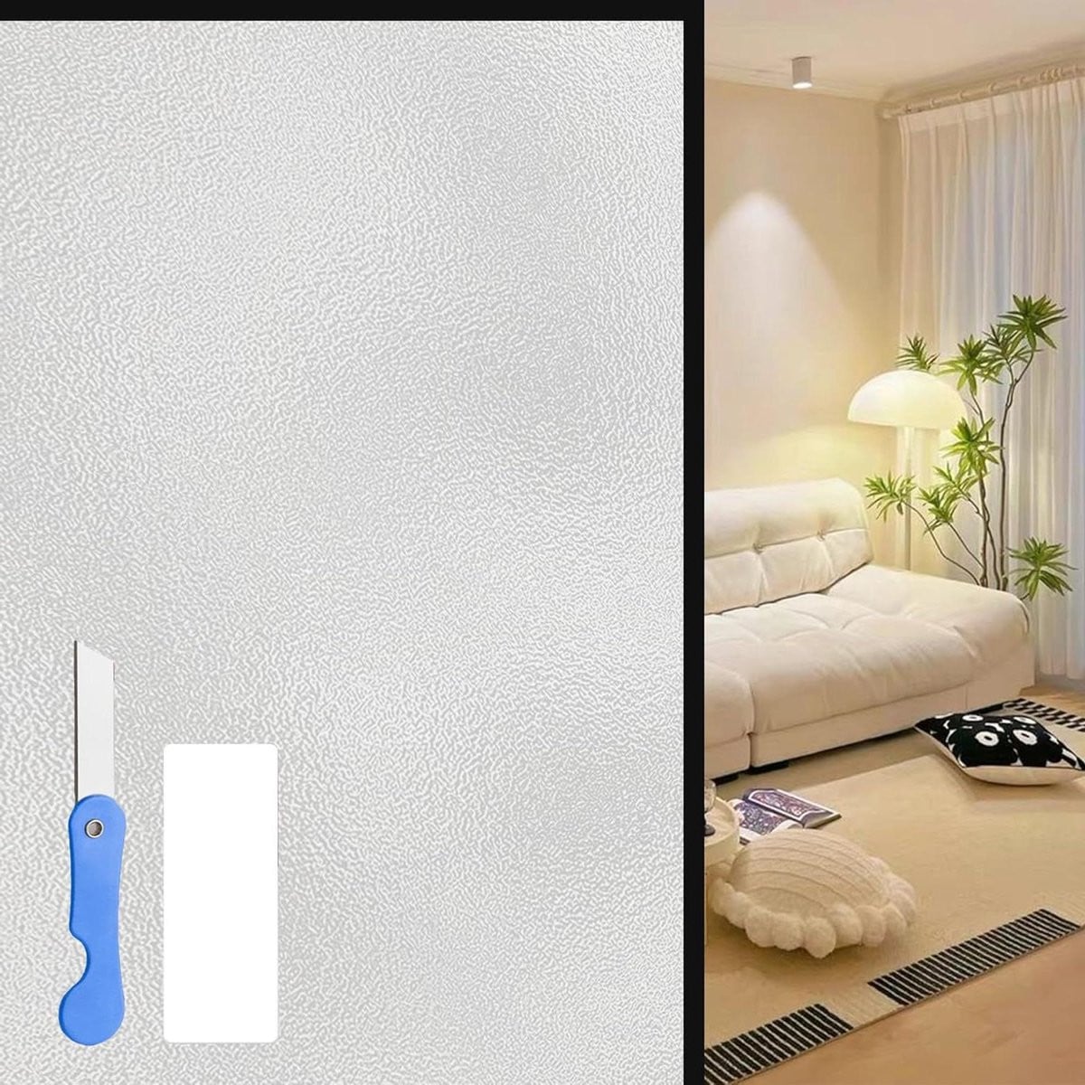 Raamfolie Mat Wit - Privacy folie - 70 x 100 cm