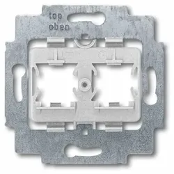 Busch-Jaeger Tragring, Modular-Jack, grau, matt, Befestigung mit Schraube, ohne Beschriftungsfeld