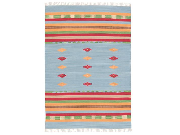 FLECKERLTEPPICH BAUMWOLLE NATUR KELIM LINA STRIPES