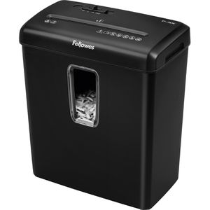 Fellowes Aktenvernichter 6008101 Powershred P-30C, schwarz, 6 Blatt, 15 Liter Behälter, 4x34 mm Partikelschnitt, P-4