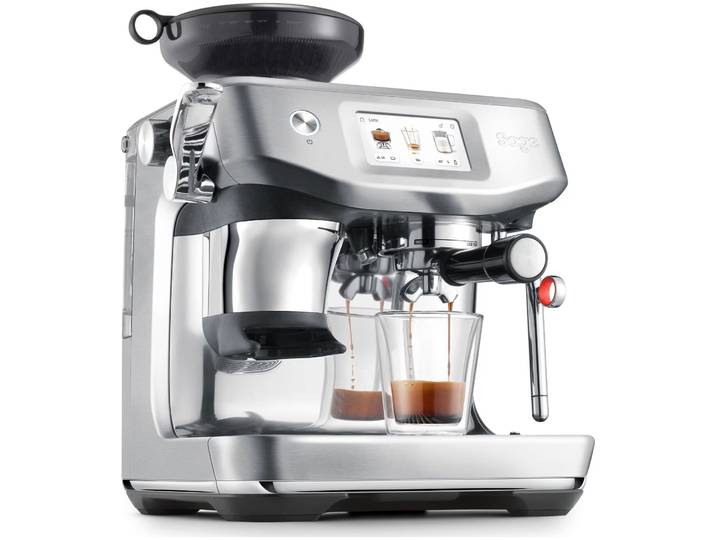 Sage Siebträgermaschine the Barista Impress Cold Brushed Stainless Steel