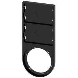 Siemens 3SU1900-0BR10-0AA0 Schildträger, flach, schwarz, für 2 Bez.schilder 17,5x27mm, zum Schnappen 3SU19000BR100AA0  - 10 Stück