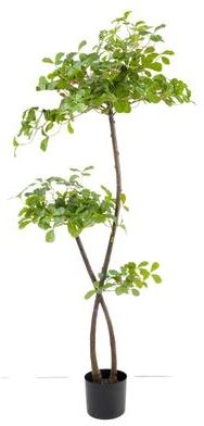 Pure Garden 5FT Artificial Olive Tree in Pot, Indoor Faux Floor Plant - Green/Brown