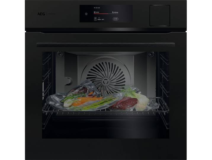 AEG Einbaubackofen BS7900T Serie 8000, BS7900T, Einbaubackofen mit Dampf, Schwarz matt, EEK: A++, mit Teleskopauszug nachrüstbar