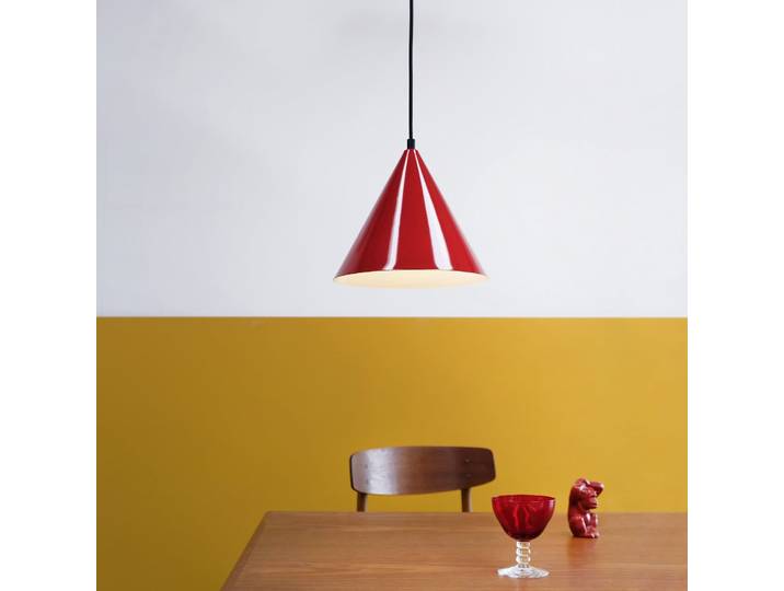 Suspension Ron Dark Red - Dyberg Larsen - Salon / séjour - Scandinave - Métal - À ampoule unique