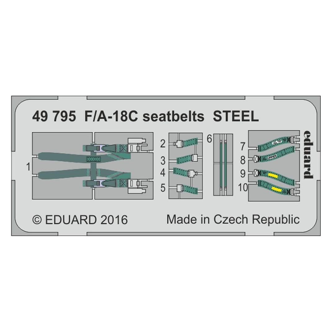 Eduard F/A-18C seatbelts STEEL for Kinetic (49795)