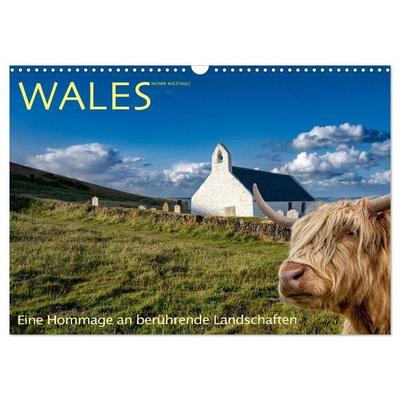 Wales - Eine Hommage an berührende Landschaften (Wandkalender 2027 DIN A3 quer), CALVENDO Monatskalender