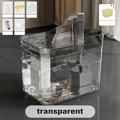 PetsAreLife Cat Water Fountain, Automatic Water Dispenser, Quiet Pet Drinker, Live Circulation Filter, Cat Small Pet Hydration Bowl transparent