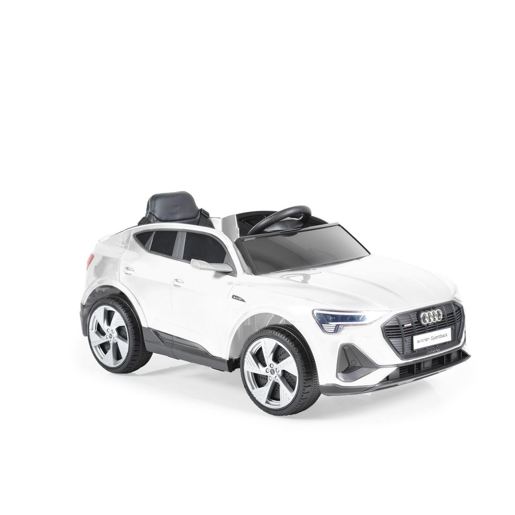 Moni Kinder Elektroauto Audi Sportback Fernbedienung Frontlichter Musik USB Gurt weiß