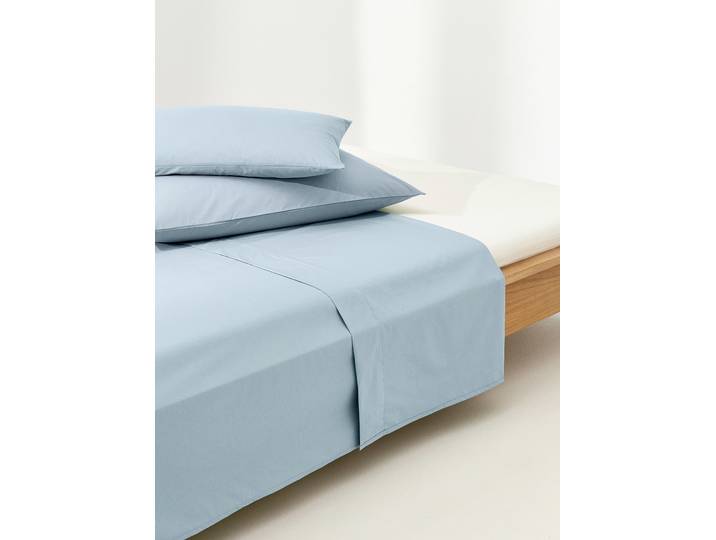 Drap plat en percale de coton Elsie