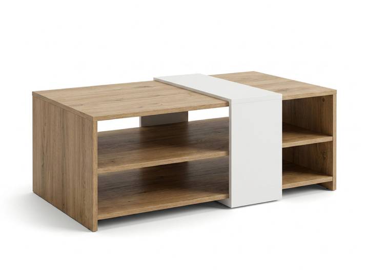 Table basse Isadora Blanc/chene Mercure - Basika