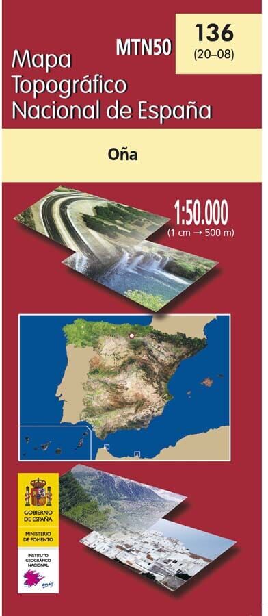 Carte topographique de l'Espagne n° 0136 - Oña   CNIG - 1/50 000