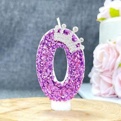 Uplift Treasures Purple Number Birthday Cake Candle