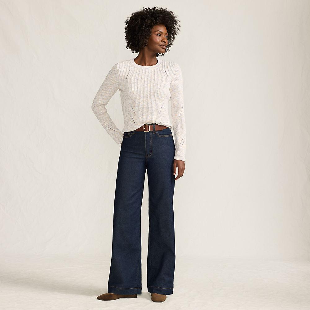 Recover Jeans High Waist mit weitem Bein in Tall-Größe, Damen, size: tall, Blau, by Lands' End